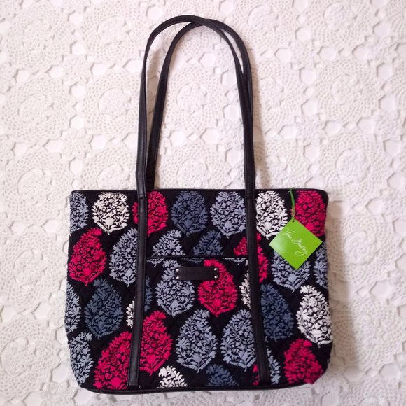 Vera Bradley Handbags - New Vera Bradley Tote Bag Large Purse Black Pink